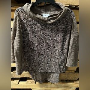 Jazzmir open knit sweater with a cowl neck sz s